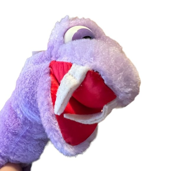 Vintage Snake Around With Rattle Animal Toy Purple Plush Stuffed Animal - Picture 2 of 6